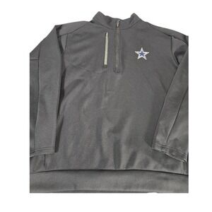 Antigua Mens Dallas Cowboys Quarter Zip Pullover Jacket Gray 3XL NFL 104366 NWOT
